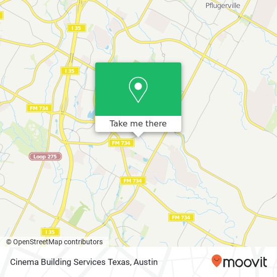 Cinema Building Services Texas map