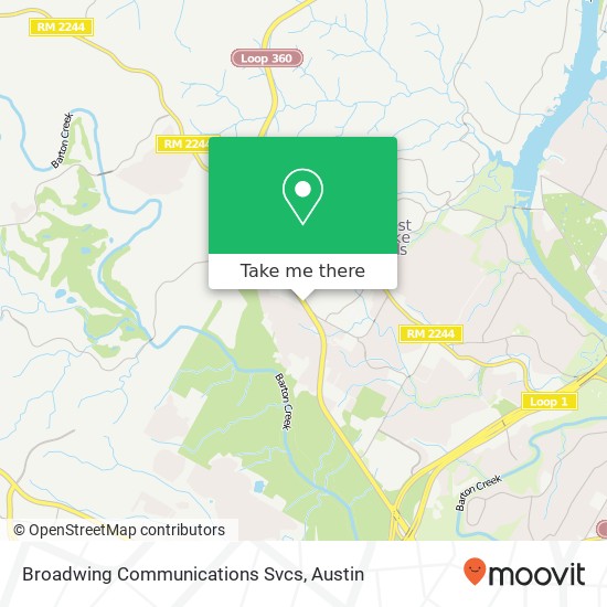 Broadwing Communications Svcs map