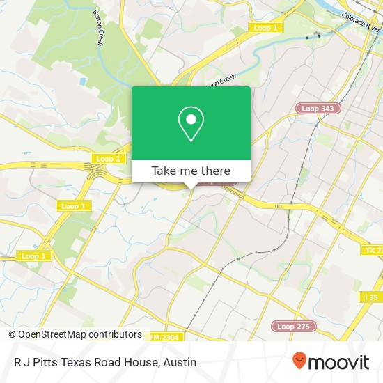 R J Pitts Texas Road House map