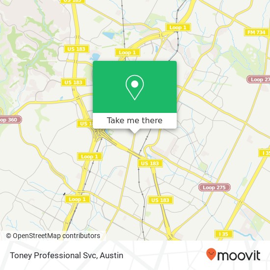 Toney Professional Svc map