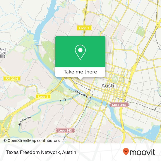 Mapa de Texas Freedom Network