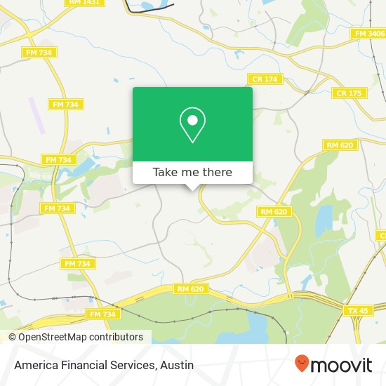 America Financial Services map
