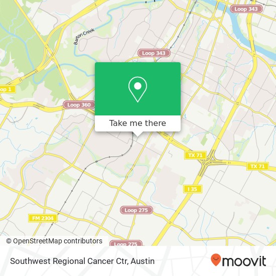 Southwest Regional Cancer Ctr map