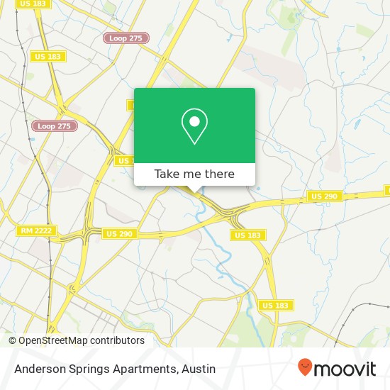 Mapa de Anderson Springs Apartments