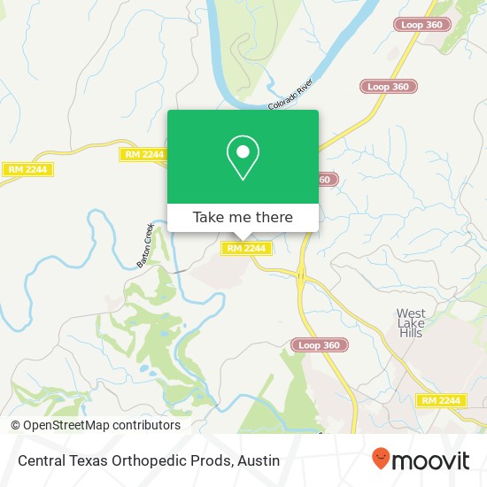 Central Texas Orthopedic Prods map