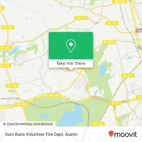 Sam Bass Volunteer Fire Dept map