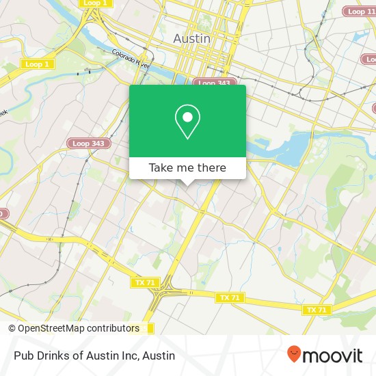 Mapa de Pub Drinks of Austin Inc