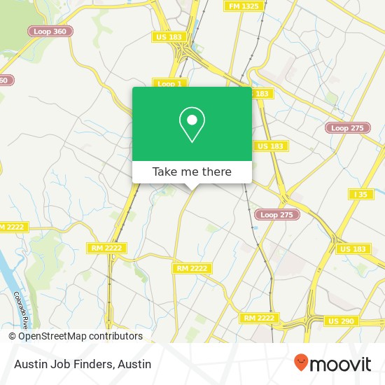 Austin Job Finders map