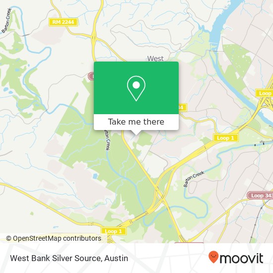 Mapa de West Bank Silver Source