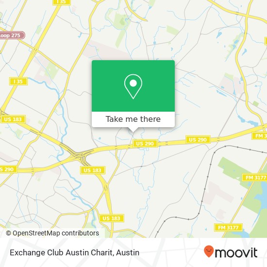 Exchange Club Austin Charit map