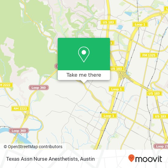 Mapa de Texas Assn Nurse Anesthetists