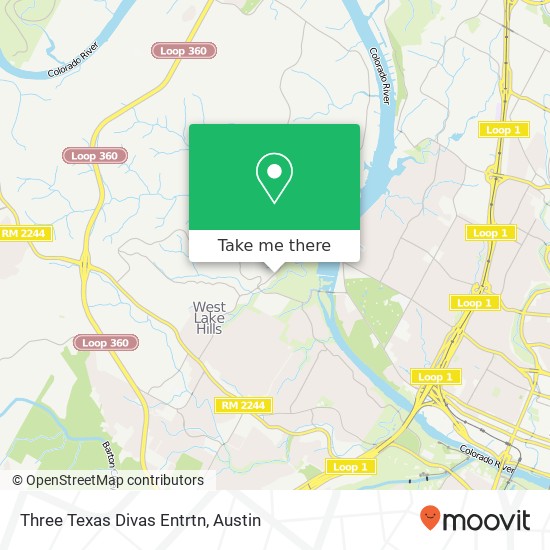 Three Texas Divas Entrtn map