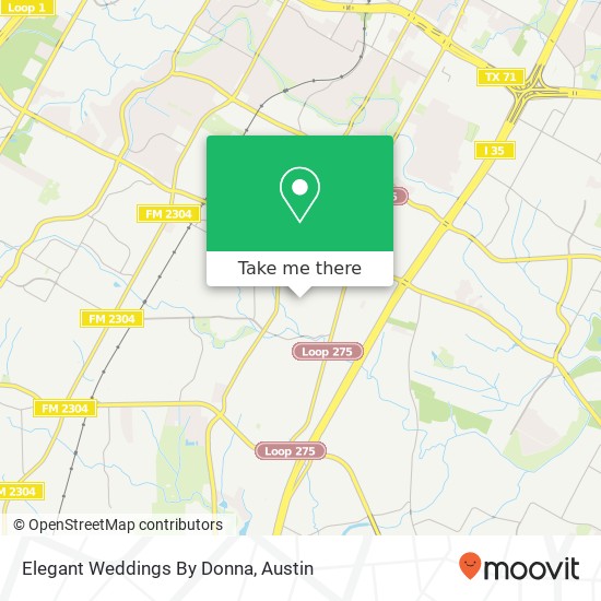 Elegant Weddings By Donna map
