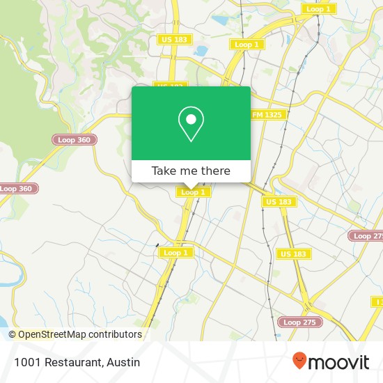 1001 Restaurant map
