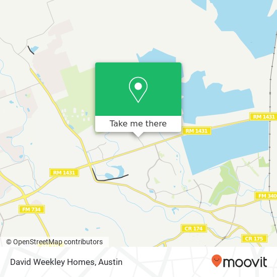 Mapa de David Weekley Homes