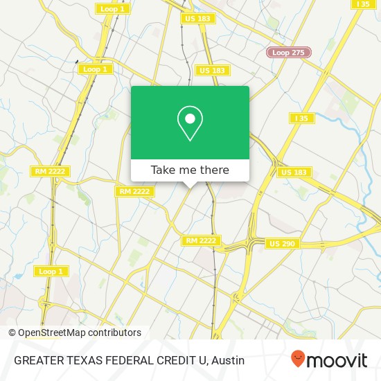 GREATER TEXAS FEDERAL CREDIT U map