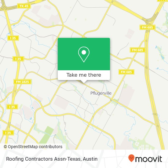 Mapa de Roofing Contractors Assn-Texas