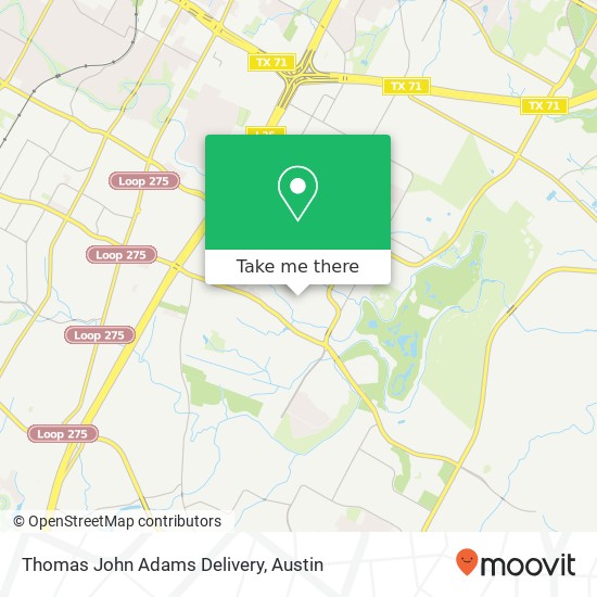 Mapa de Thomas John Adams Delivery