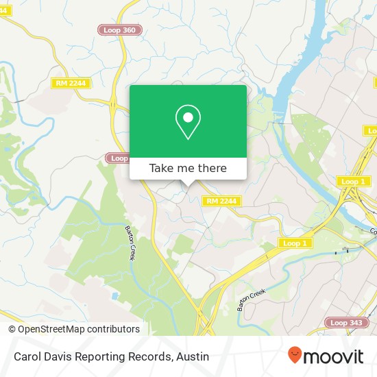 Carol Davis Reporting Records map