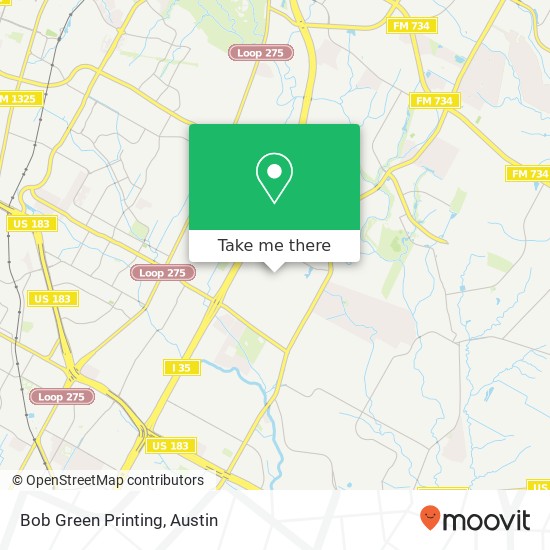 Bob Green Printing map