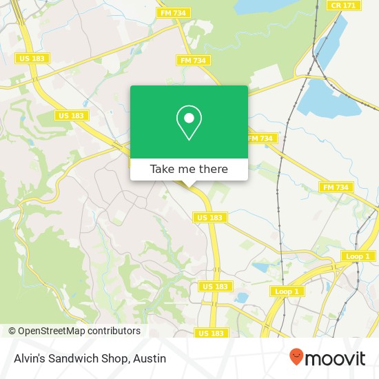 Mapa de Alvin's Sandwich Shop