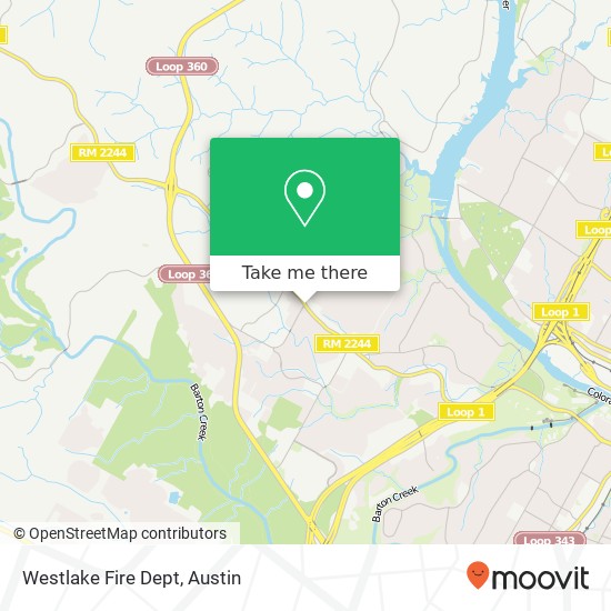 Westlake Fire Dept map