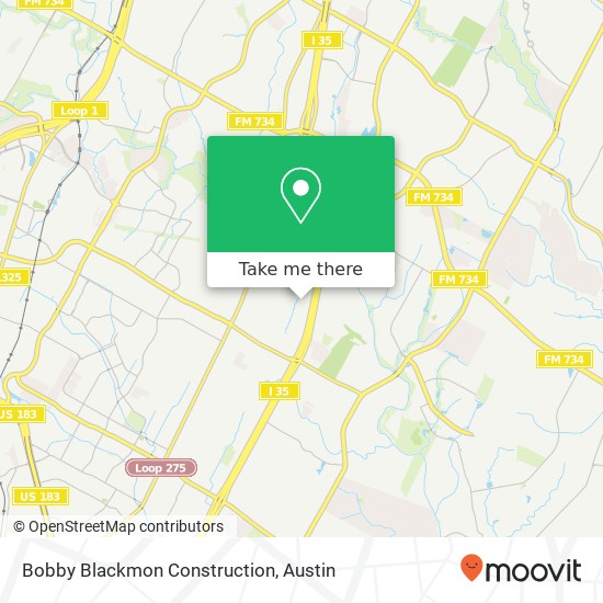 Mapa de Bobby Blackmon Construction