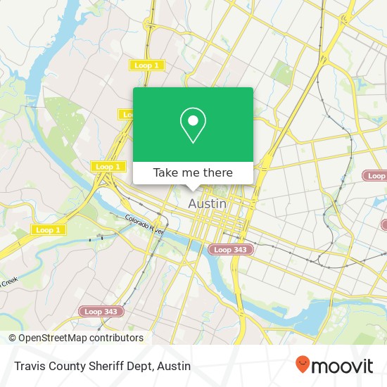 Travis County Sheriff Dept map