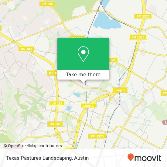 Texas Pastures Landscaping map