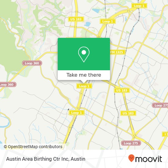 Austin Area Birthing Ctr Inc map