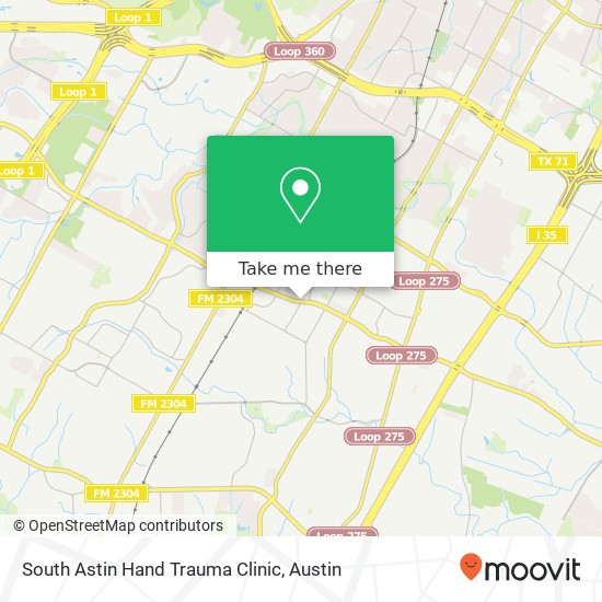 South Astin Hand Trauma Clinic map