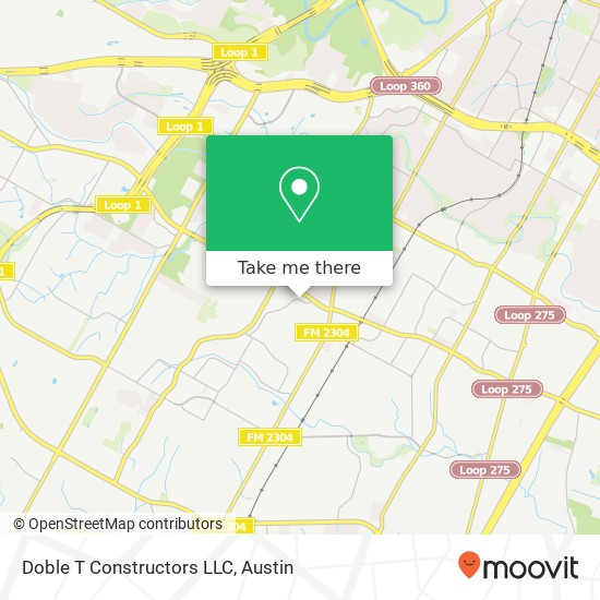 Mapa de Doble T Constructors LLC