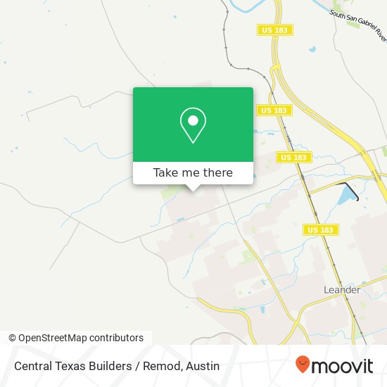 Central Texas Builders / Remod map