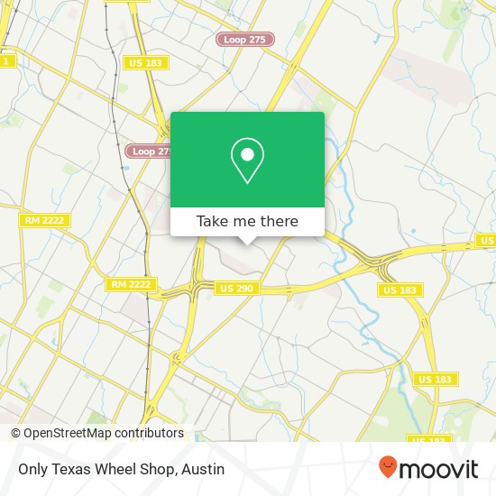 Only Texas Wheel Shop map