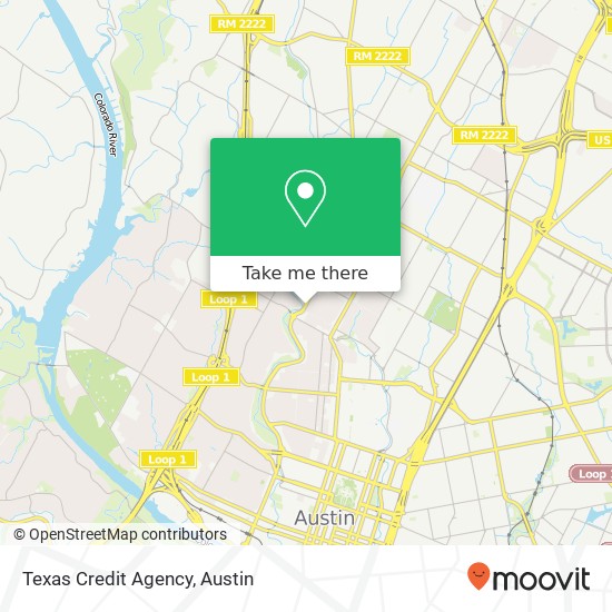 Texas Credit Agency map