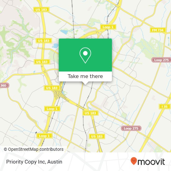 Priority Copy Inc map