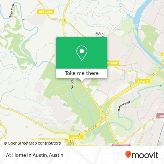 At Home In Austin map