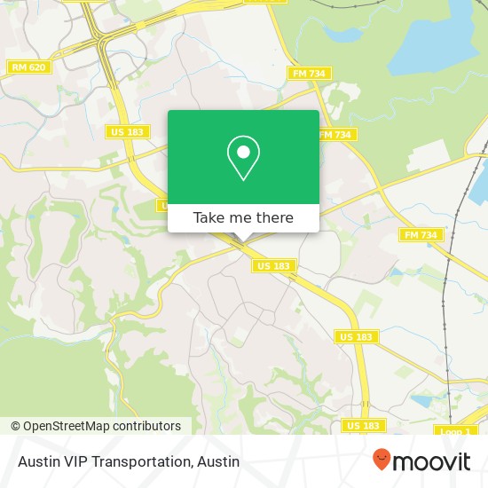 Mapa de Austin VIP Transportation