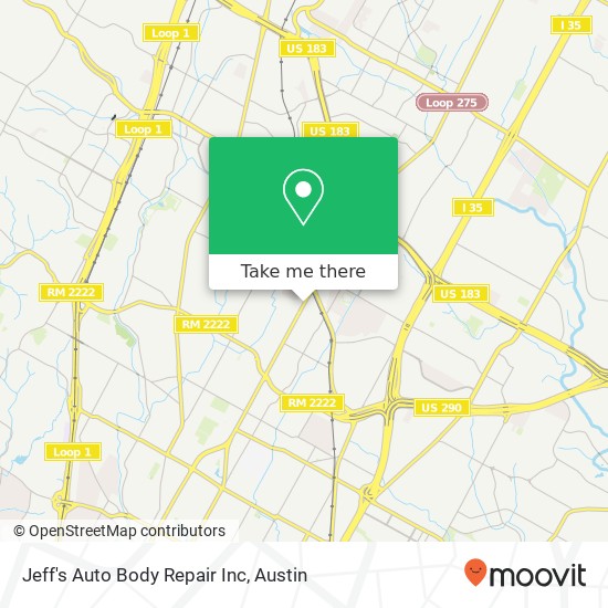 Mapa de Jeff's Auto Body Repair Inc