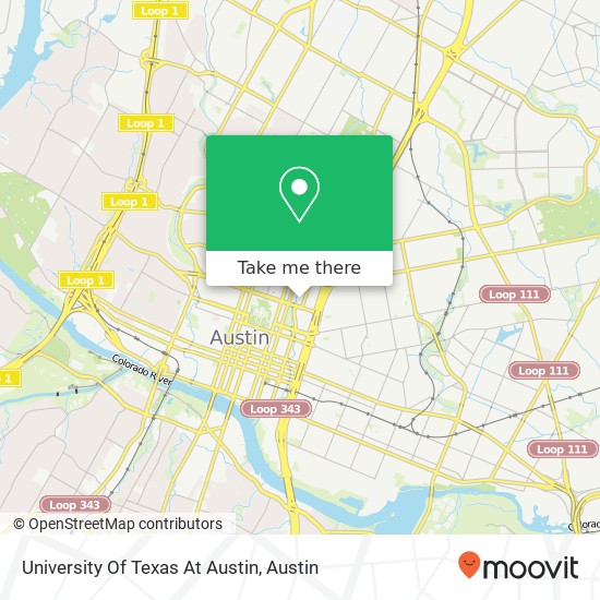 University Of Texas At Austin map