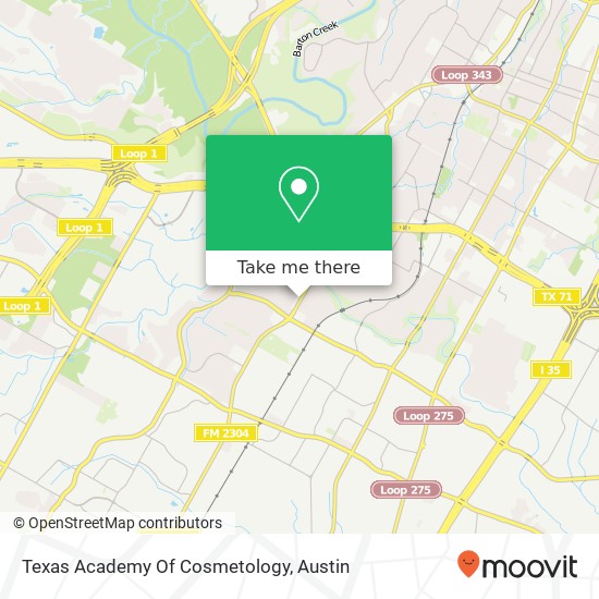 Texas Academy Of Cosmetology map