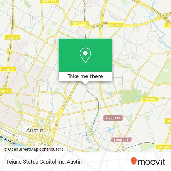 Tejano Statue Capitol Inc map