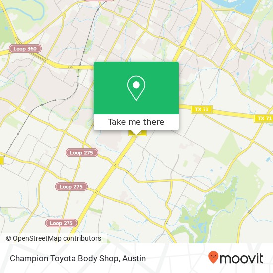 Champion Toyota Body Shop map