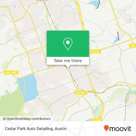 Cedar Park Auto Detailing map