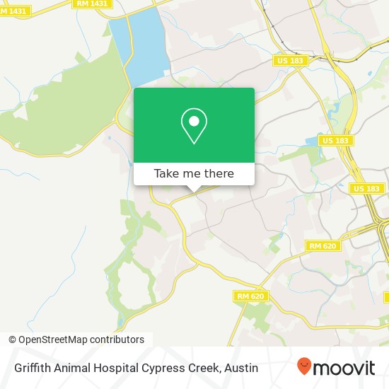 Mapa de Griffith Animal Hospital Cypress Creek