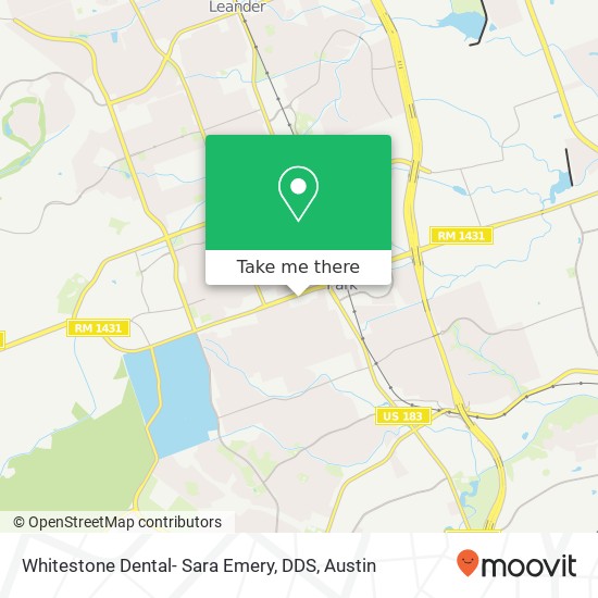Whitestone Dental- Sara Emery, DDS map