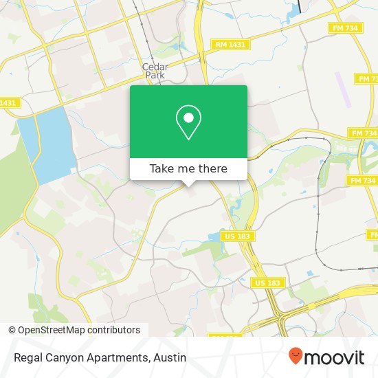 Mapa de Regal Canyon Apartments