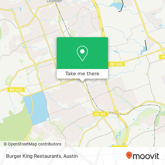 Burger King Restaurants map