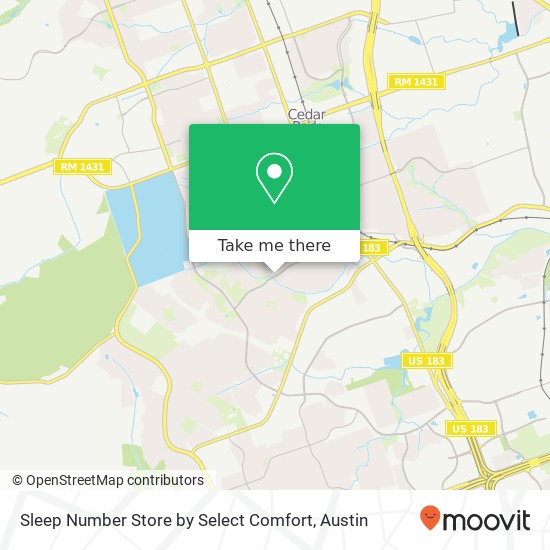 Mapa de Sleep Number Store by Select Comfort