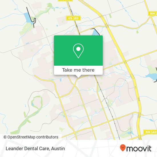 Mapa de Leander Dental Care